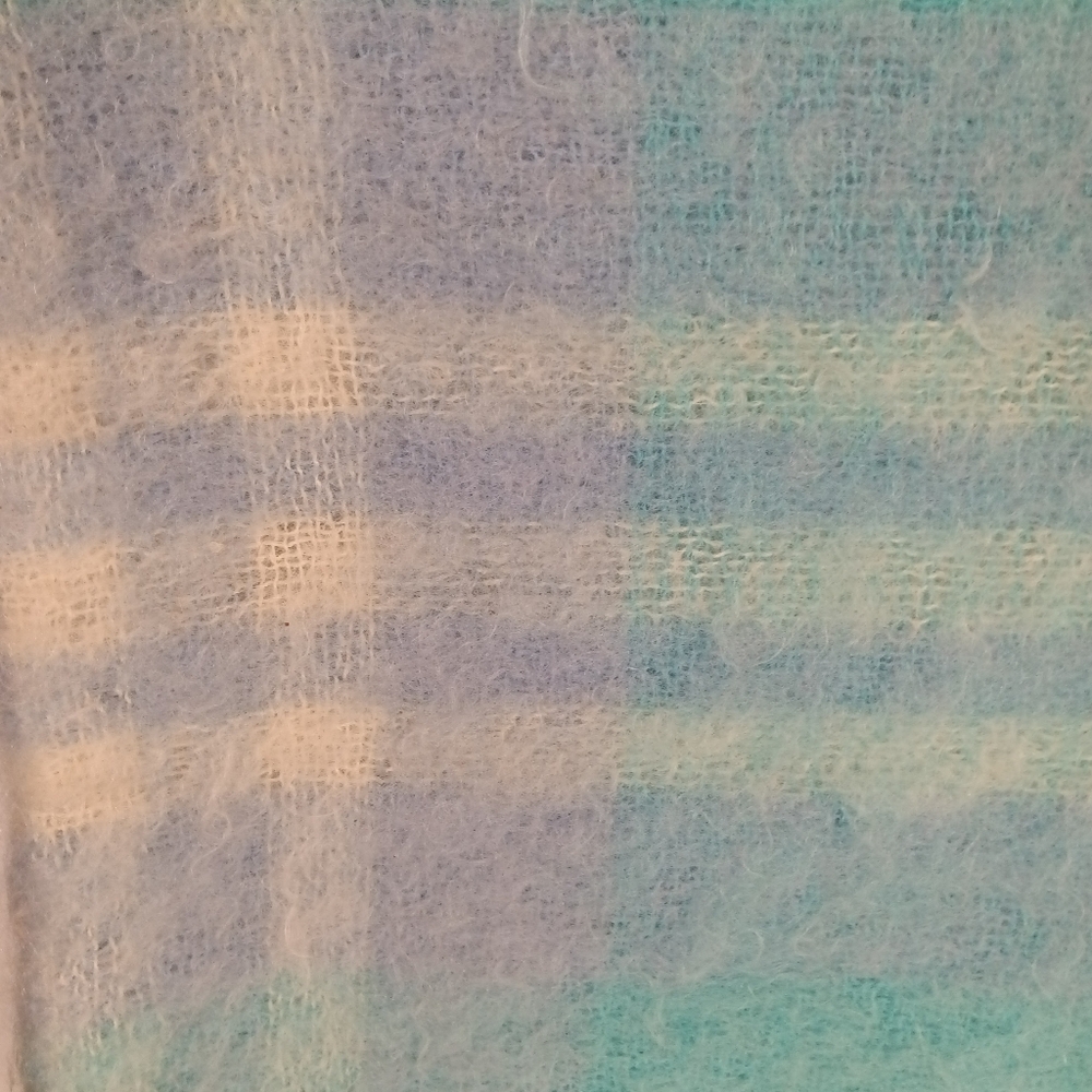Mohair Vintage Regency by Laconia 48" x 72" Pastel Plaid Throw Blanket - Picture 4 of 8